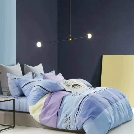Four-piece set, all-cotton, wholesale and retail in blue Four-piece set, all-cotton, wholesale and retail in blue